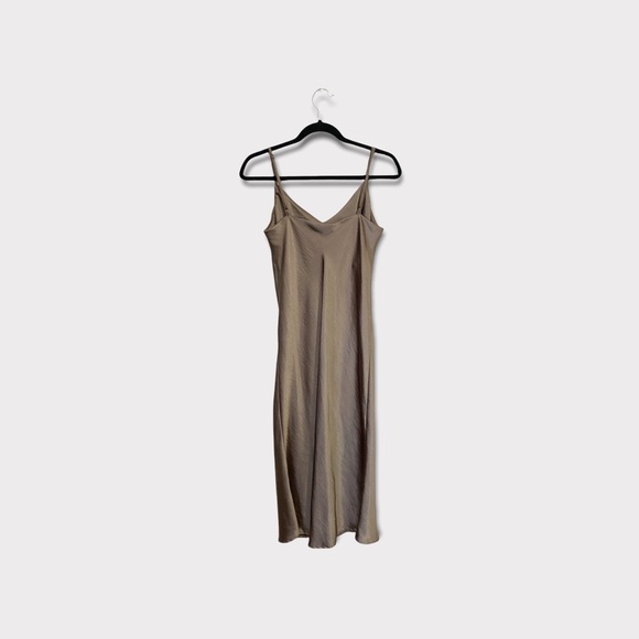 Oak + Fort Midi Slip Dress Taupe Size S - Picture 8 of 12